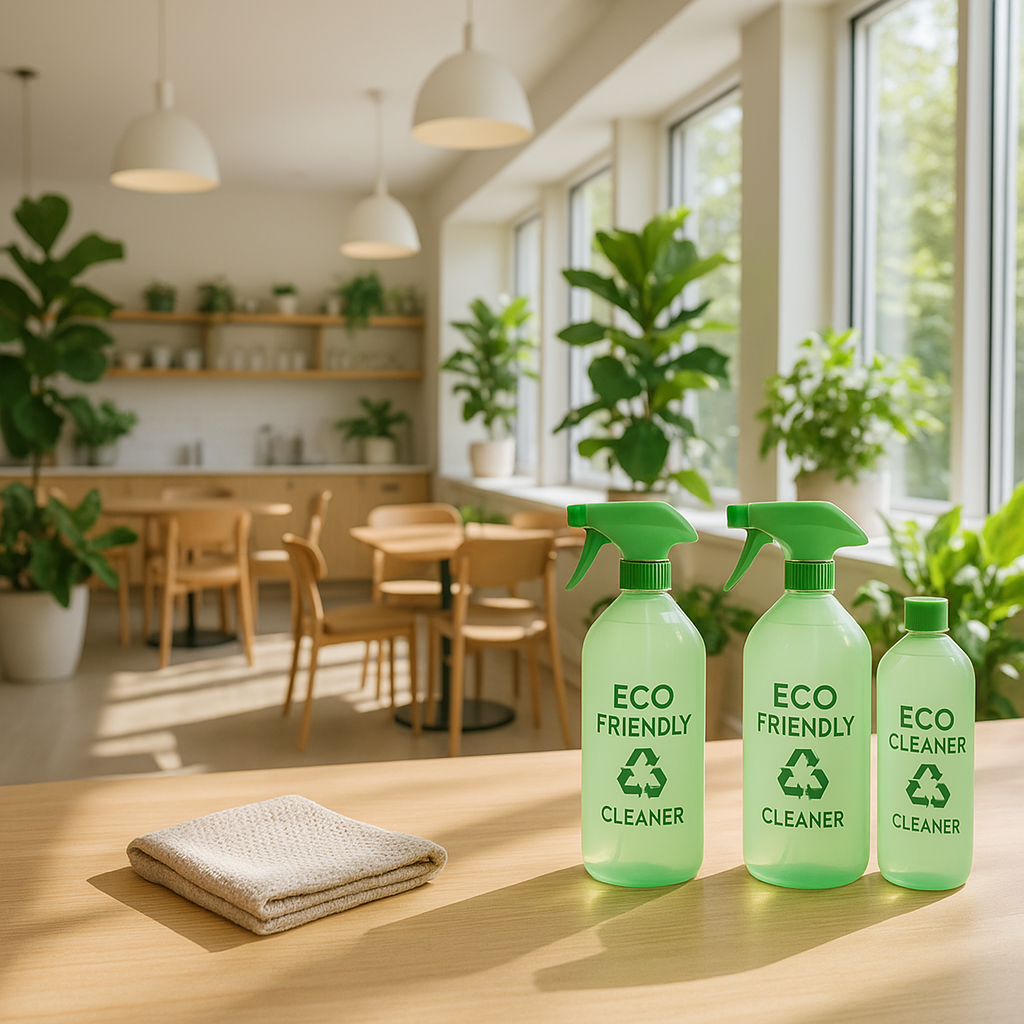 Clean, bright commercial hospitality workspace wit